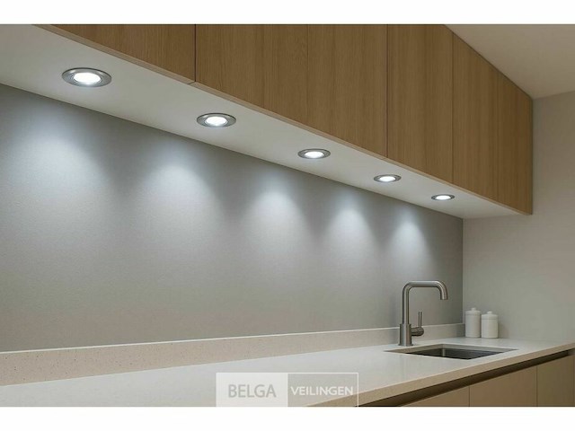 25 x led downlight – 7w – draaibaar – 6500k koud wit – zilver - afbeelding 2 van  5