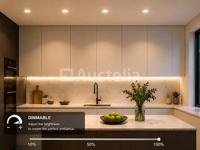 25 x led downlight – 7w – draaibaar – dimbaar – 3000k warm – zilver - afbeelding 4 van  5