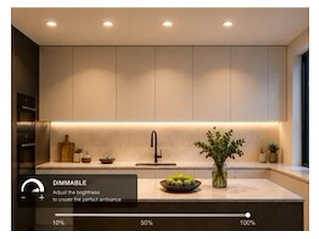 25 x led downlight – 7w – draaibaar – dimbaar – 3000k warm – zilver - afbeelding 1 van  5