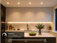 25 x led downlight – 7w – draaibaar – dimbaar – 3000k warm – zilver