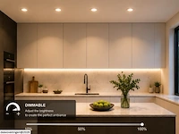 25 x led downlight – 7w – draaibaar – dimbaar – 3000k warm – zilver - afbeelding 2 van  5