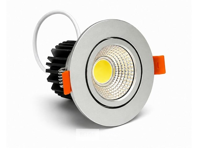 25 x led downlight – 7w – draaibaar – dimbaar – 3000k warm – zilver - afbeelding 3 van  5