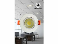25 x led downlight – 7w – draaibaar – dimbaar – 6500k koud wit – wit