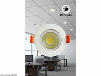 25 x led downlight – 7w – draaibaar – dimbaar – 6500k koud wit – wit - afbeelding 2 van  6