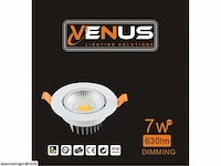 25 x led downlight – 7w – draaibaar – dimbaar – 6500k koud wit – wit - afbeelding 6 van  6