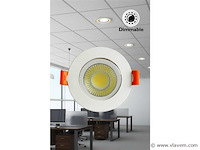 25 x led downlight – 7w – draaibaar – dimbaar – 6500k koud wit – wit - afbeelding 1 van  5