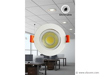 25 x led downlight – 7w – draaibaar – dimbaar – 6500k koud wit – wit