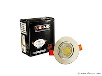 25 x led downlight – 7w – draaibaar – dimbaar – 6500k koud wit – wit - afbeelding 3 van  5