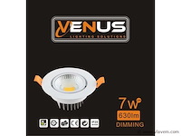 25 x led downlight – 7w – draaibaar – dimbaar – 6500k koud wit – wit - afbeelding 5 van  5
