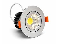 25 x led downlight – 7w – draaibaar – dimbaar – 6500k koud wit – zilver - afbeelding 2 van  4