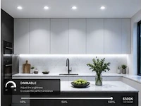 25 x led downlight – 7w – draaibaar – dimbaar – 6500k koud wit – zilver