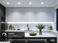 25 x led downlight – 7w – draaibaar – dimbaar – 6500k koud wit – zilver - afbeelding 2 van  5