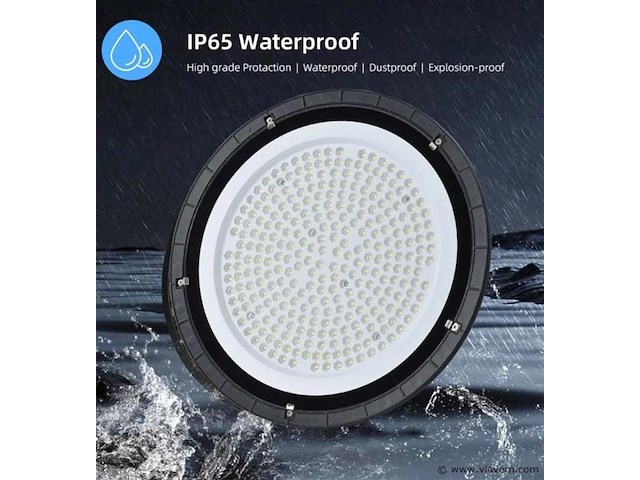 25 x led highbay ufo – 180w – 6500k koud wit – ip65 – agree-180 - afbeelding 1 van  5
