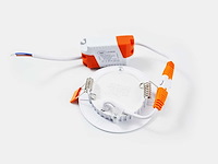 25 x led paneel – rond inbouw – 5w – 3000k warm wit – ip20 - afbeelding 2 van  3