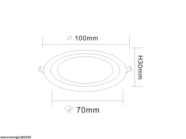 25 x led paneel – warm wit / koud wit – 6w (3w + 3w) – aan/uit - afbeelding 3 van  6