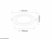 25 x led paneel – warm wit / koud wit – 6w (3w + 3w) – aan/uit - afbeelding 3 van  6