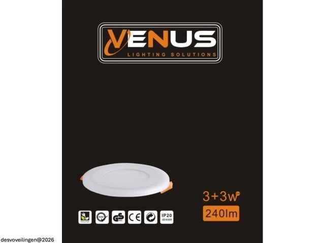 25 x led paneel – warm wit / koud wit – 6w (3w + 3w) – aan/uit - afbeelding 6 van  6