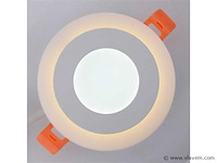 25 x led paneel – warm wit / koud wit – 6w (3w + 3w) – aan/uit - afbeelding 1 van  5