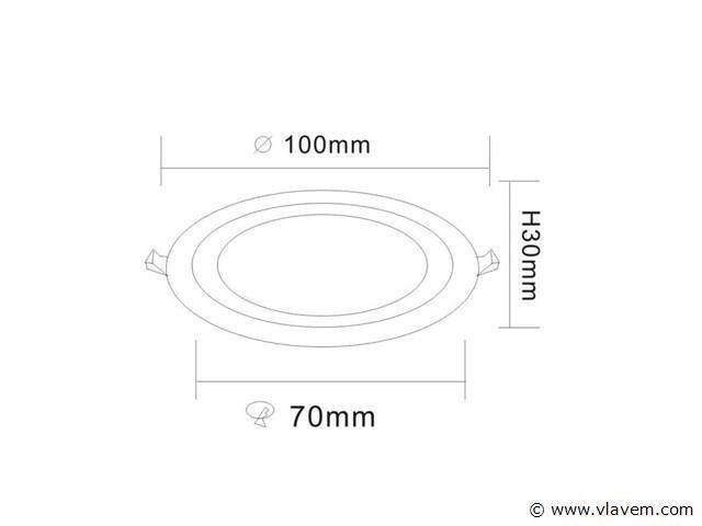 25 x led paneel – warm wit / koud wit – 6w (3w + 3w) – aan/uit - afbeelding 2 van  5