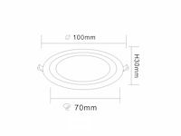 25 x led paneel – warm wit / koud wit – 6w (3w + 3w) – aan/uit - afbeelding 3 van  6