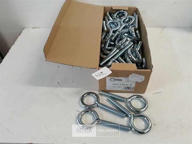 25 x oogbout verzinkt m10x60 mm - afbeelding 2 van  3