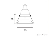 25 x solo deep ip54 inbouwspots wit/goud - afbeelding 7 van  8