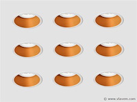 25 x solo deep ip54 inbouwspots wit/goud - afbeelding 8 van  8