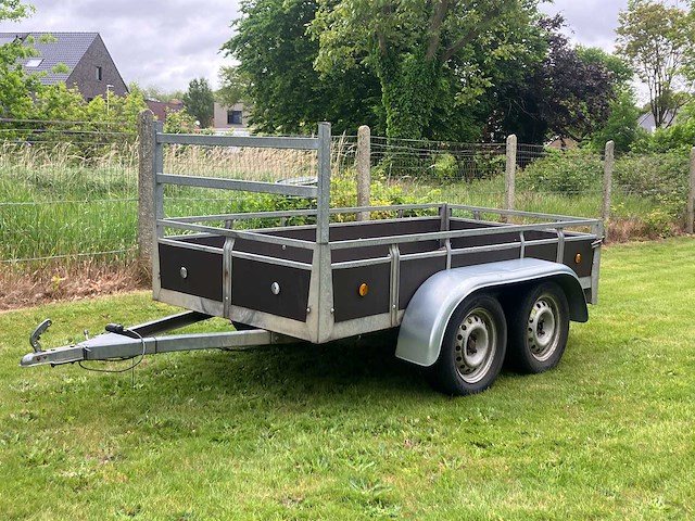 250 x 130 - bakwagen - dubbelasser - aanhangwagen - afbeelding 1 van  8