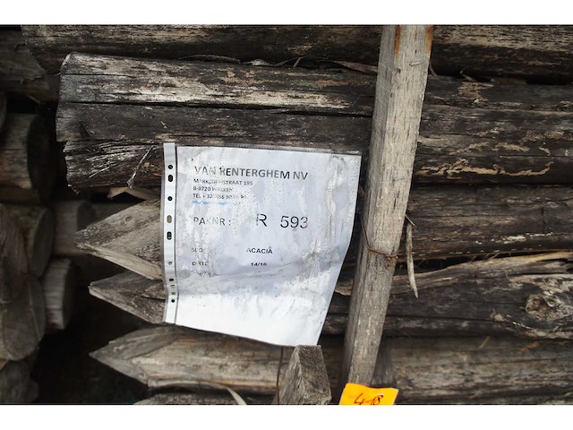 25x acacia paal dia 14/16 - afbeelding 2 van  4