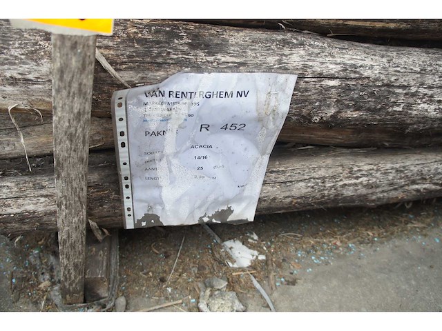 25x acacia paal dia 14/16 - afbeelding 2 van  5