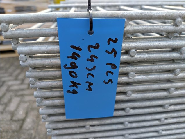 25x dubbelstaaf hekwerk 8/6/8 243cm hoog, gegalv - afbeelding 7 van  8
