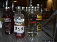 25x fles vodka, absolut, wo. raspberry, apeach, peppar, mango, 1l, 40% alc. - afbeelding 1 van  4