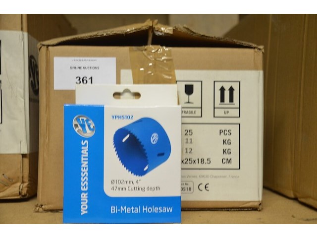 25x holesaw diam 102 mm - afbeelding 1 van  1