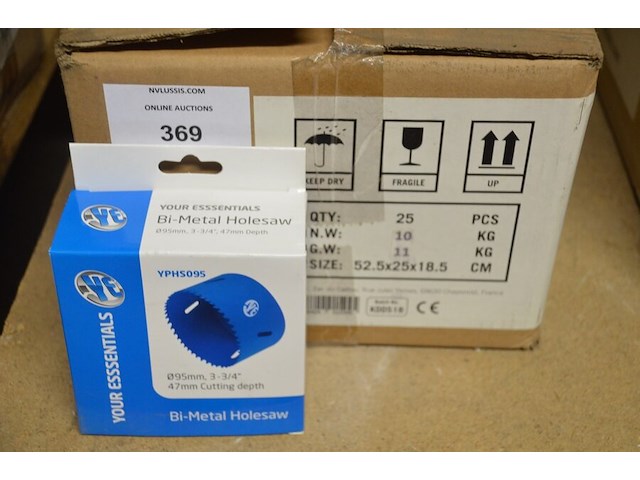 25x holesaw diam 95 mm - afbeelding 1 van  2