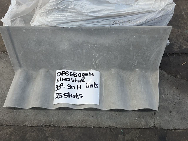 (25x) vezelcement hulpstukken voor golfplaten svk - afbeelding 1 van  2