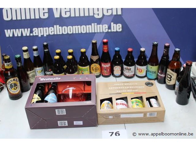 26 div flesjes bier, wo leffe, westmalle - afbeelding 1 van  3