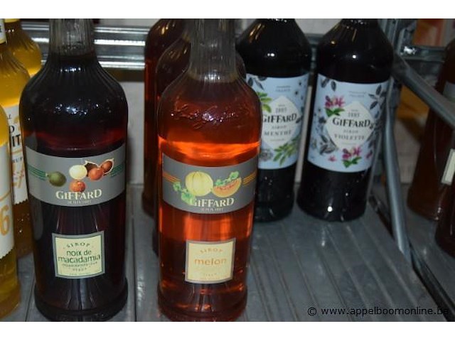 26x fles siroop, giffard, wo. pistache, mûre, lavande, macadamia, melon, menthe, violette, egg white, 1l - afbeelding 3 van  4