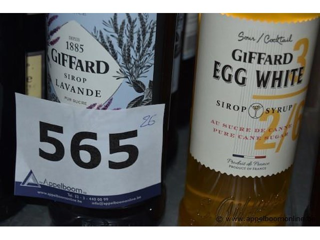 26x fles siroop, giffard, wo. pistache, mûre, lavande, macadamia, melon, menthe, violette, egg white, 1l - afbeelding 4 van  4
