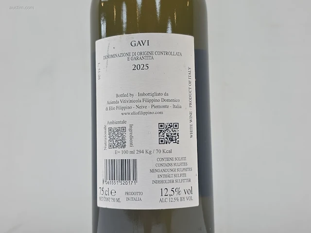 (26x) fles(sen) elio filippino gavi 75 - afbeelding 5 van  7