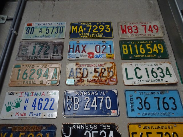 26x metalen amerikaanse nummerplaat - afbeelding 2 van  4