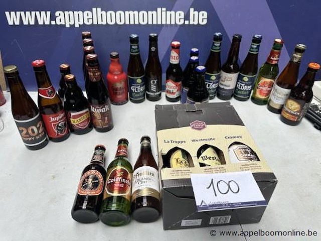 27 div flesjes bier, wo jupiler, floris - afbeelding 1 van  3