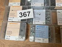 28 x dozen sluitringen; moeren; zeskanttapbouten; nagels platte kop - afbeelding 2 van  6