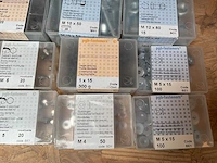 28 x dozen sluitringen; moeren; zeskanttapbouten; nagels platte kop - afbeelding 6 van  6