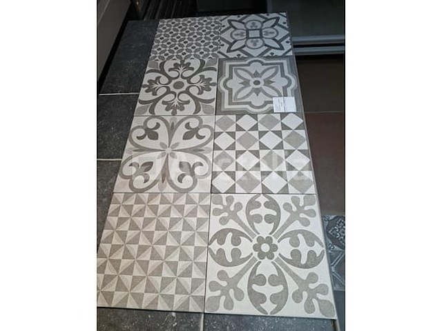 28m² malta decor 30x30, cementtegelstijl, vloer en muur, nieuw ingepakt - afbeelding 1 van  3