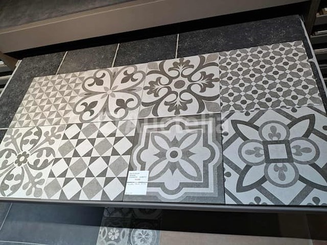 28m² malta decor 30x30, cementtegelstijl, vloer en muur, nieuw ingepakt - afbeelding 2 van  3