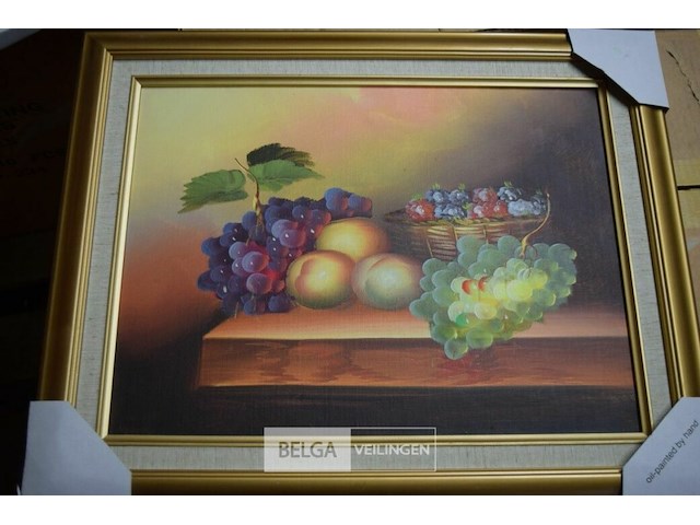 ±29 div schilderijen met houten en goudlook kader - afbeelding 1 van  5