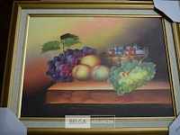 ±29 div schilderijen met houten en goudlook kader