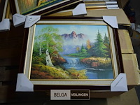 ±29 div schilderijen met houten en goudlook kader - afbeelding 2 van  5