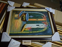 ±29 div schilderijen met houten en goudlook kader - afbeelding 3 van  5