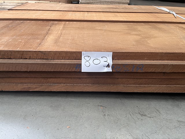 29m² afrormosia 1e keus ovendroog gezaagd wisselende breedte - afbeelding 1 van  5